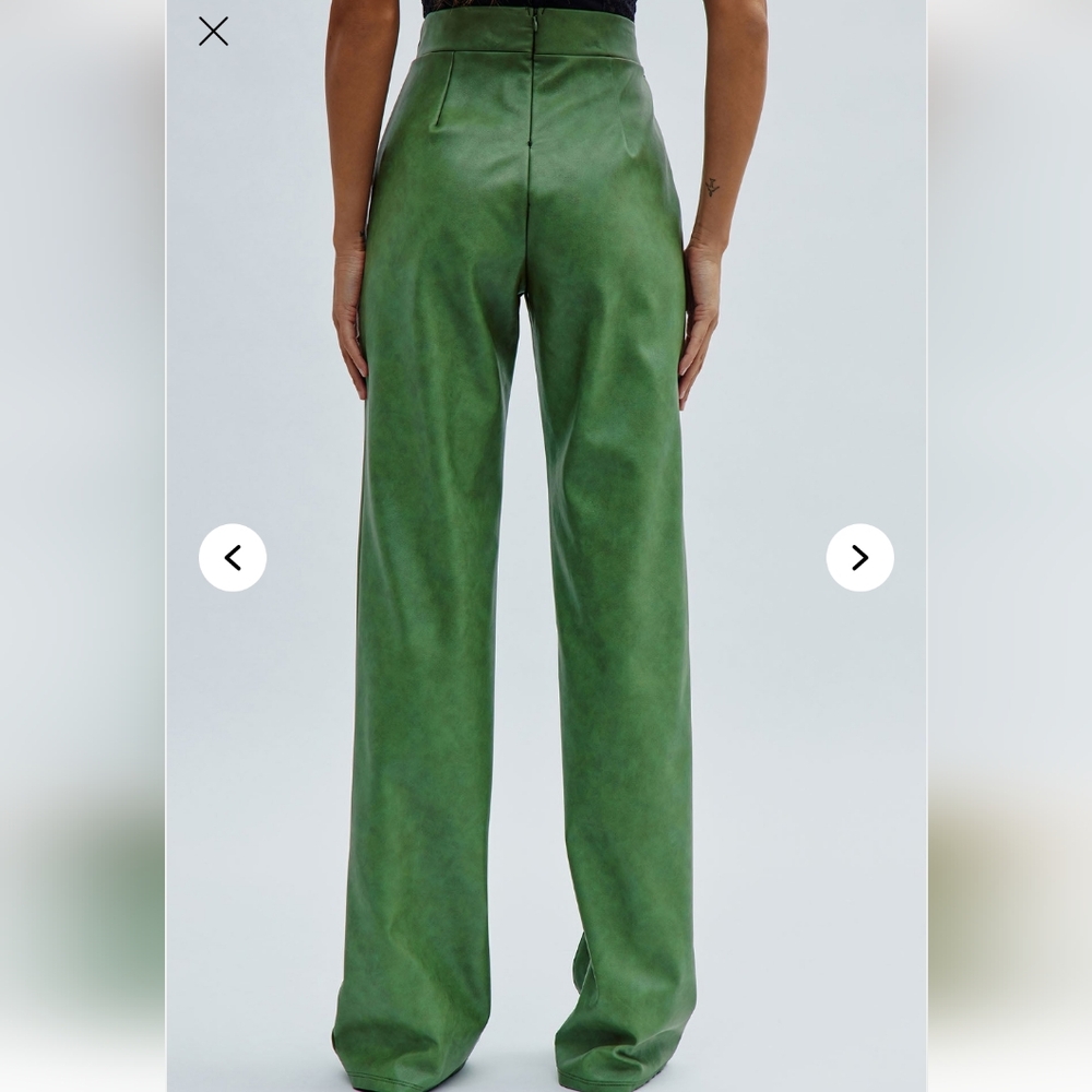 Fashion Nova Sage Green Wide Leg Pants - Picture 6 of 6